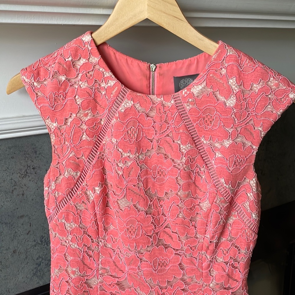 Vince Camuto pink lace dress size 2 - Picture 5 of 14